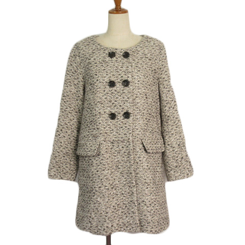 バーバリーダッフルコート オフホワイト レディース38サイズ