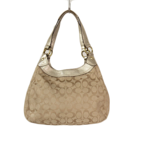 コーチ COACH F17094 ソーホー シグネチャー ホーボーバッグ ベージュ 