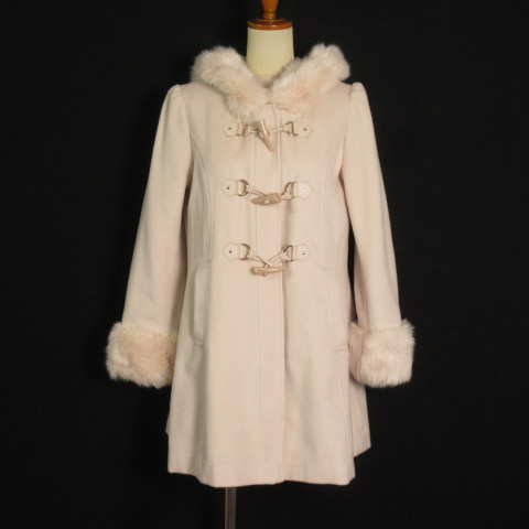 セシルマクビー CECIL McBEE コート ダッフル フェイクファー M ピンク 