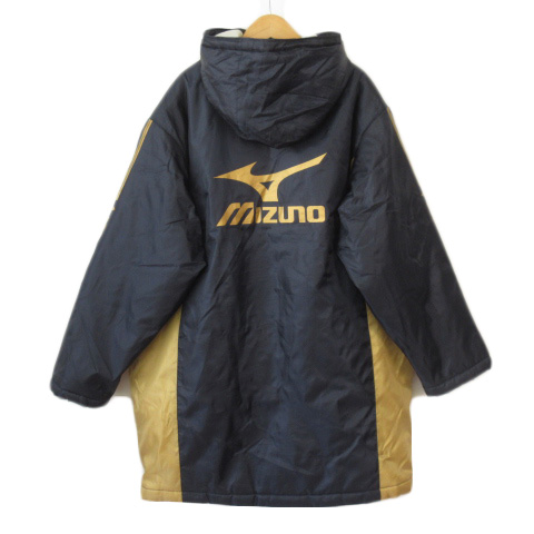 ミズノ MIZUNO ベンチコート 中綿 M 紺 ネイビー メンズ 176 