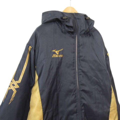 ミズノ MIZUNO ベンチコート 中綿 M 紺 ネイビー メンズ 176 