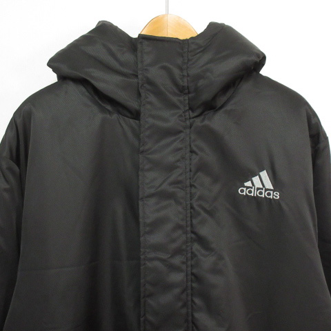 adidas CLIMAPROOF ベンチコート ブラック 新品】adidas ベンチコート Lブラック ダウン スポーツ アディダス
