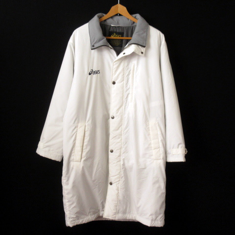 アシックス asics ベンチコート 中綿 S 白 ホワイト メンズ 176