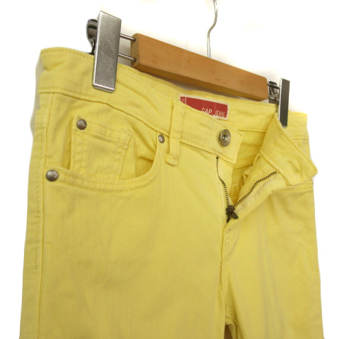 ギャップ GAP JEANS パンツ ジーンズ デニム クロップド 4 黄 イエロー レディース