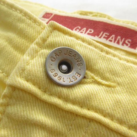 ギャップ GAP JEANS パンツ ジーンズ デニム クロップド 4 黄 イエロー レディース