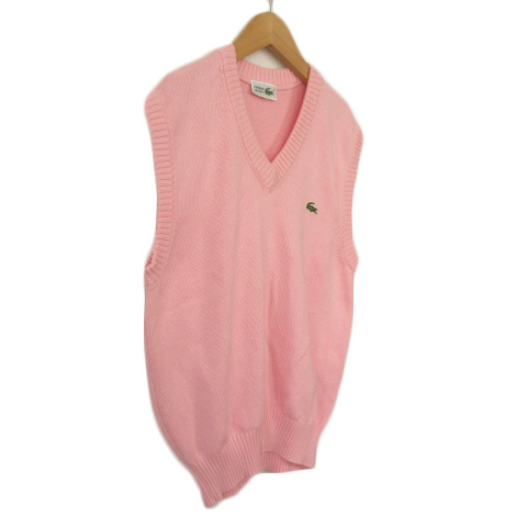 SNIDEL LACOSTE ピンク Vネックニット ラコステ LACOSTE ヴィンテージ ベスト ニット Vネック コットン 3