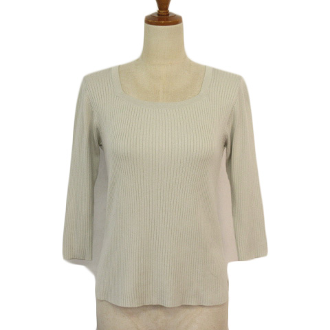 green label relaxing リブ スクエアネック ニット 美品 green label relaxing tシャツ ブライトリブ スクエアネック ロング