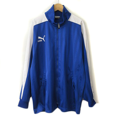 プーマ　トラックジャケット　ブルー　puma　ジャージ　日本製　O プーマトラックジャケットブルーpumaジャージ日本製O