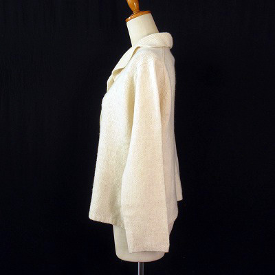 パウダー powder 下迫秀樹 カーディガン ニット ウール M アイボリー  