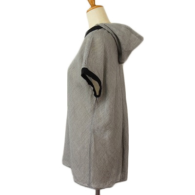 バジーレ BASILE 28 カットソー フード パーカー 総柄 半袖 リネン 9