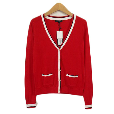 未使用品 トミーヒルフィガー TOMMY HILFIGER カーディガン ニット V 