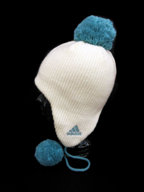 アディダス Adidas ニット帽 ニット帽 イヤーワッチ ポンポン ロゴ Osfx 白 ホワイト Aky レディース 178 ベクトルパーク