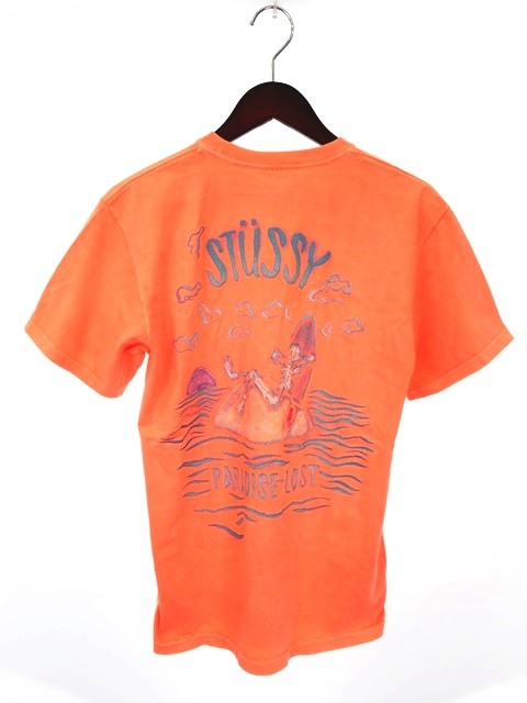 未使用品 ステューシー STUSSY Tシャツ 半袖 プリント ネオン