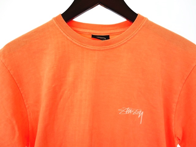 新品未使用 STUSSY タンクトップ 両面ロゴ ブラック×オレンジ M 激レア 未使用品 ステューシー STUSSY Tシャツ 半袖 プリント ネオンカラー S
