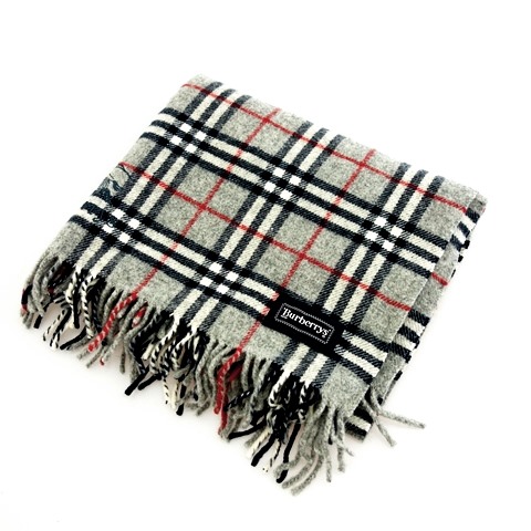 バーバリーズ Burberrys マフラー ストール チェック ウール グレー  