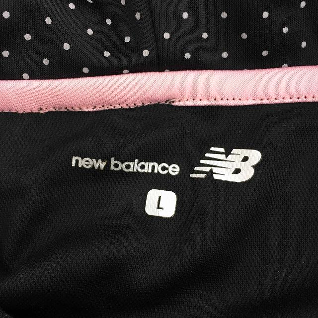 ニューバランス New Balance ワンピース 半袖 ミニ ランニング ドット L 黒 ブラック K レディース 178 ベクトルパーク