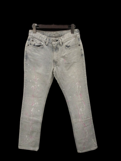 リーバイス Levi S W502 パンツ デニム ジーンズ ペンキ加工 30インチ 青 ブルー Id3 レディース 179 ベクトルパーク