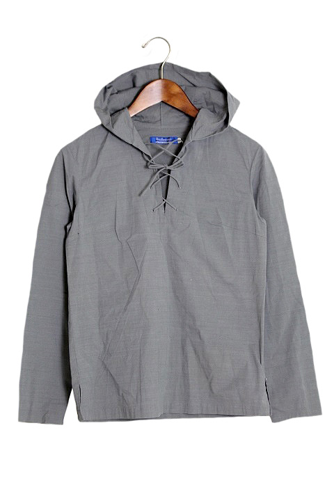 BURBERRY ブルーレーベル グレー パーカー 38 バーバリーズ Burberrys BLUE LABEL パーカー フロントレース