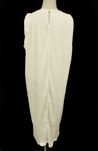 マウジー Moussy ワンピース ロング ノースリーブ プリーツ F 白 ホワイト Kyz299 レディース 1 ベクトルパーク