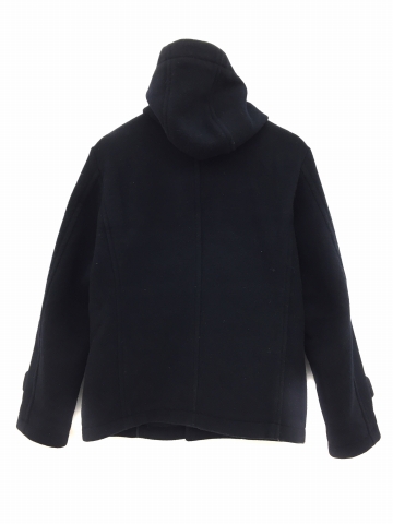 エディフィス EDIFICE コート フード くるみボタン 48 紺 ネイビー