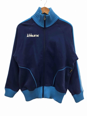 アスレタ Athleta トラックジャケット ライン ワンポイント M 紺 ネイビー 水色 An91 メンズ 1 ベクトルパーク