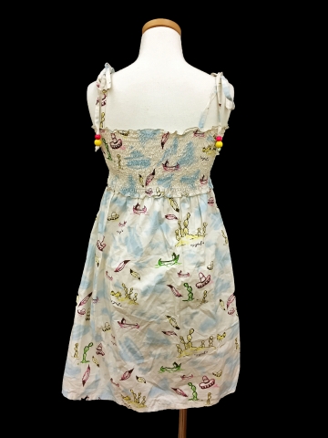 エックスガール X Girl ワンピース キャミ 総柄 ひざ丈 2 グレージュ