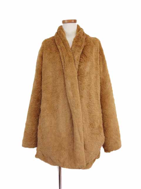 エモダ Emoda コート ジャケット ファー ミディアム F キャメル Yc5 レディース 185 ベクトルパーク