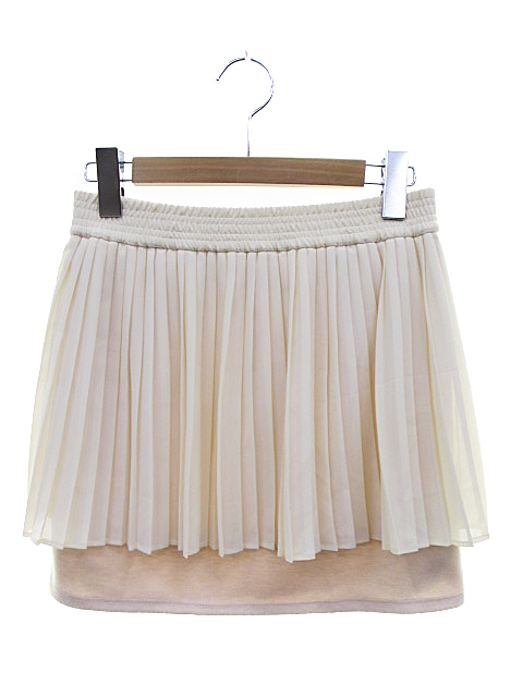 スナイデル snidel スカート ミニ タイト プリーツ F 白 /KYM3
