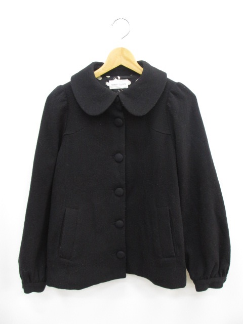 ツモリチサト TSUMORI CHISATO コート ジャケット ラウンドカラー 1 黒