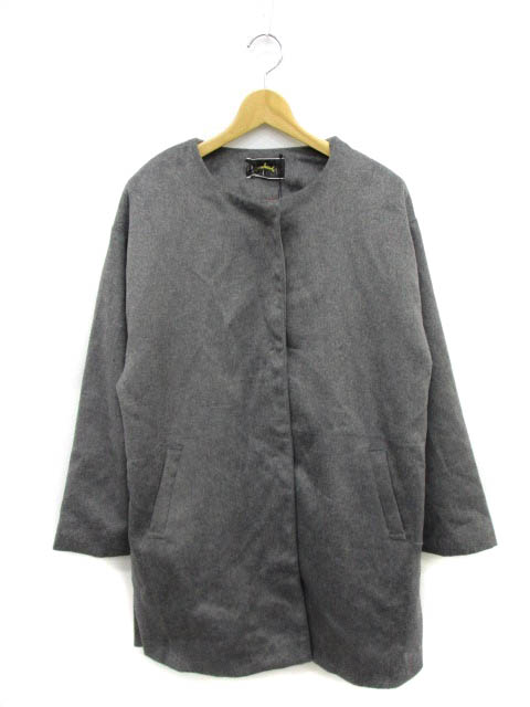未使用品 オメカシ Omekashi コート ノーカラー ロング F グレー Kys16 レディース 186 ベクトルパーク 未使用品 オメカシ Omekashi コート ノーカラー ロング F グレー Kys16 レディース 186 ベクトルパーク
