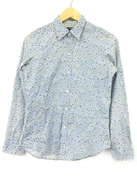 ラルフローレン RALPH LAUREN スポーツ シャツ 長袖 花柄 9 青 ブルー 