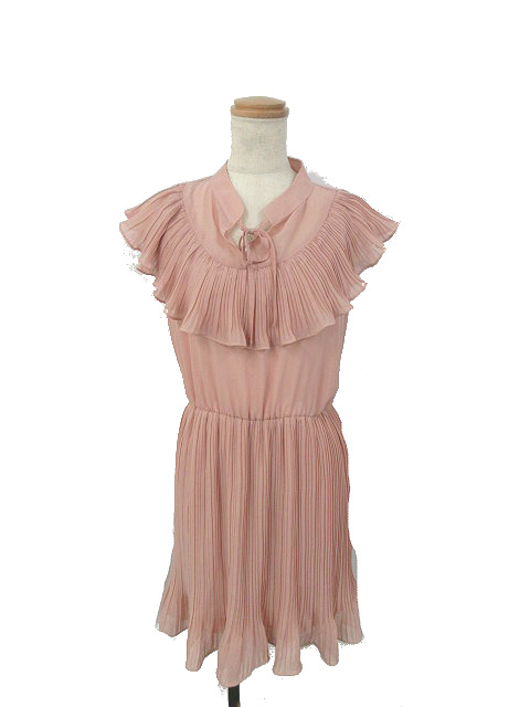 ダズリン Dazzlin ワンピース ひざ丈 ノースリーブ S ピンク Yk22 レディース 1 ベクトルパーク