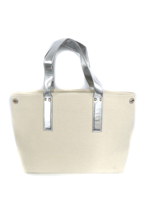 マーキュリーデュオ Mercuryduo バッグ ハンド トート キャンバス フェイクレザー 白 ホワイト Ri9 レディース 1 ベクトルパーク