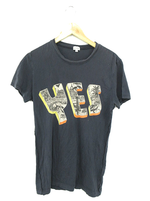 ポールスミス PAUL SMITH カットソー Tシャツ 半袖 総柄 L 紺