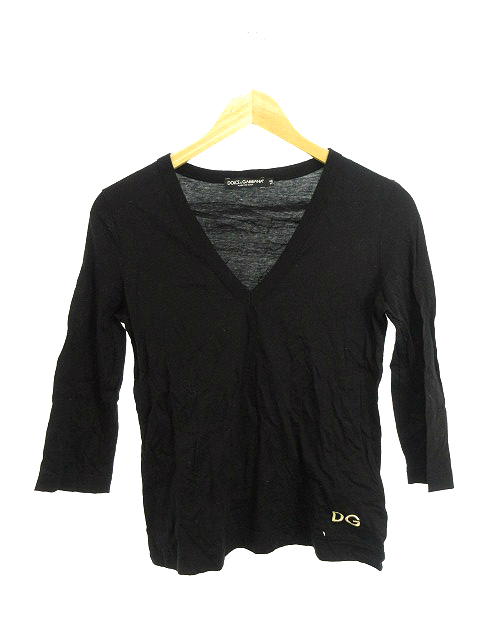 ドルチェアンドガッバーナ ﾌﾞﾗｯｸ F7X96T/FU1FG ﾘﾎﾞﾝｶﾗｰ ﾌﾞﾗｳｽ 38  