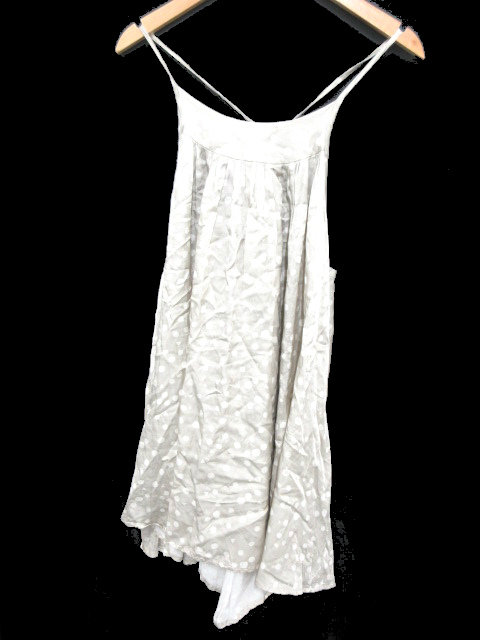 エボニーアイボリー Ebonyivory ワンピース ひざ丈 キャミ ドット 水玉 F グレー 白 ホワイト Rk29 レディース 1 ベクトルパーク