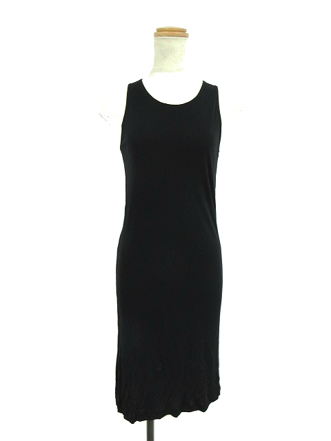 カルバンクライン Calvin Klein ワンピース ロング ミモレ タイト ノースリーブ M 黒 ブラック As14 レディース 1 ベクトルパーク