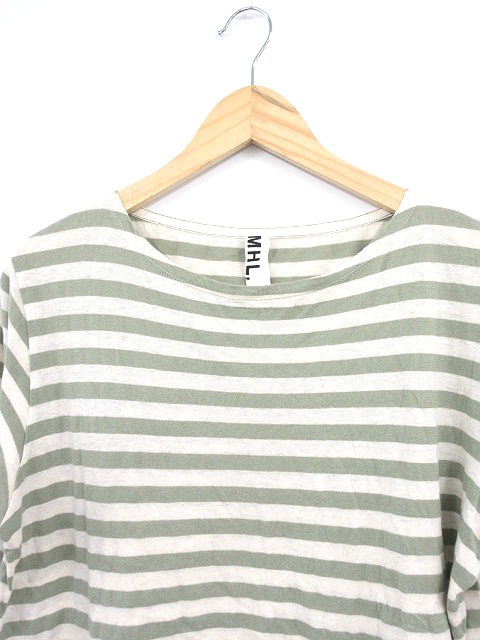 MARGARET HOWELL ボーダーTシャツ コットン麻 MHL Margaret Howell コットンリネン ボーダー Tシャツ MHL. - メルカリ