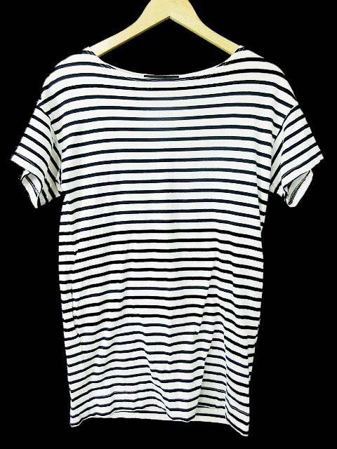 フローレント Florent ワンピース ミニ クルーネック 半袖 ボーダー 白 ホワイト 紺 ネイビー Tm29 レディース 1 ベクトルパーク