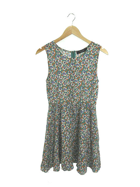 チャオパニック Ciaopanic Find Your Real Life ワンピース ミニ 花柄 ノースリーブ F 緑 グリーン オレンジ Yk25 レディース 1 ベクトルパーク