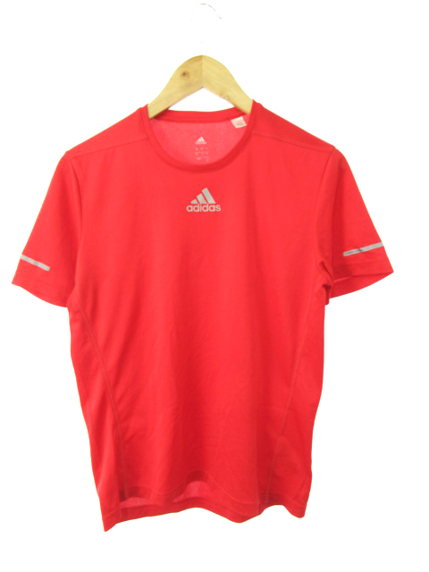 アディダス Adidas Tシャツ カットソー 半袖 Uネック ワンポイント ｆ 赤 レッド Y2i10 レディース 1 ベクトルパーク