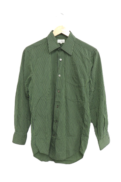 ポールスミス Paul Smith シャツ 長袖 ストライプ S 緑 グリーン My34 メンズ 1 ベクトルパーク