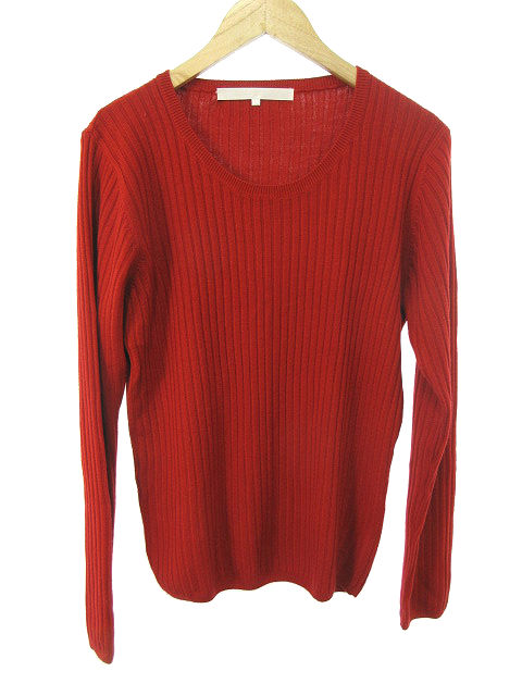 ボナジョルナータ Buona Giornata セーター ニット リブ Uネック 長袖 L 赤 レッド Tm30 メンズ 1 ベクトルパーク
