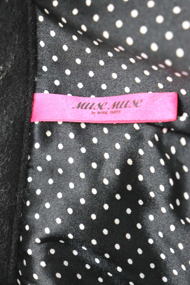 ミューズミューズバイロイヤルパーティー Muse Muse By Royal Party コート ジャケット ショート ダッフル M 黒 ブラック Ms レディース 1 ベクトルパーク