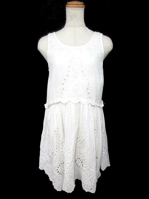 ジルバイジルスチュアート Jill By Jillstuart ワンピース ノースリーブ ひざ丈 レース 刺繍 スカラップ S 白 ホワイト Su21 レディース 1 ベクトルパーク ジルバイジルスチュアート Jill By Jillstuart ワンピース ノースリーブ ひざ丈 レース 刺繍 スカラップ S 白 ホワイト Su21 レディース 1 ベクトルパーク