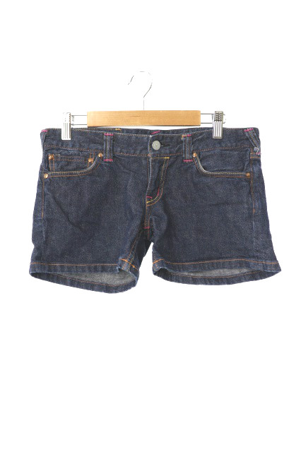 エヴィスドンナ EVISU DONNA パンツ ショート ジーンズ デニム ジップ 