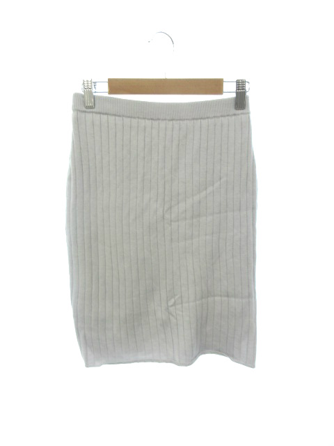 セシルマクビー Cecil Mcbee スカート タイト ひざ丈 ウエストゴム ニット ケーブル M 灰色 グレー Tk24 レディース 1 ベクトルパーク