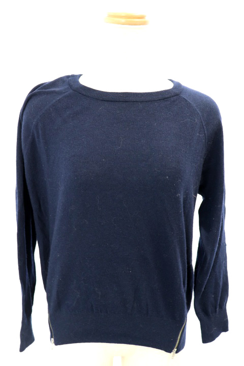 クルーンアソング Croon A Song カットソー ニット 長袖 クルーネック 紺 ネイビー Ay12 レディース 1 ベクトルパーク