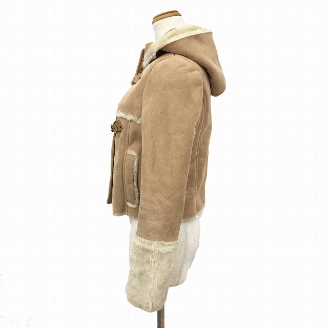 スナイデル snidel ダッフルコート ショート丈 長袖 内ファー ピンク 