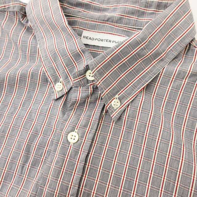 新品 HEAD PORTER PLUS エルボーパッチシャツ ヘッドポーター